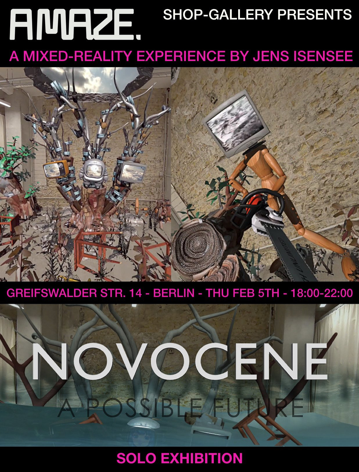 Vernissage of NOVOCENE at the A MAZE. Shop-Gallery