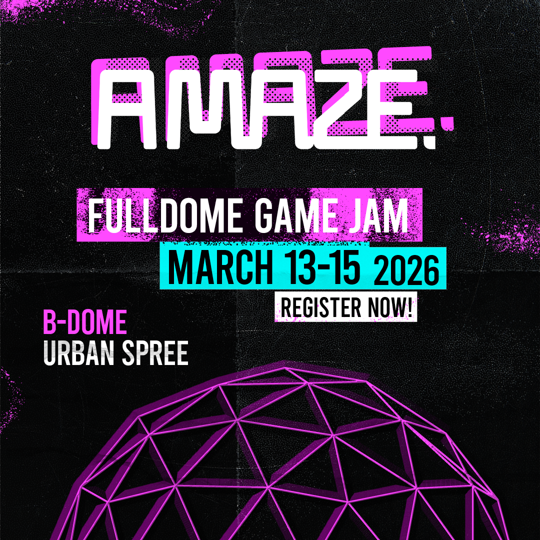 Register to the A MAZE. Fulldome Game Jam