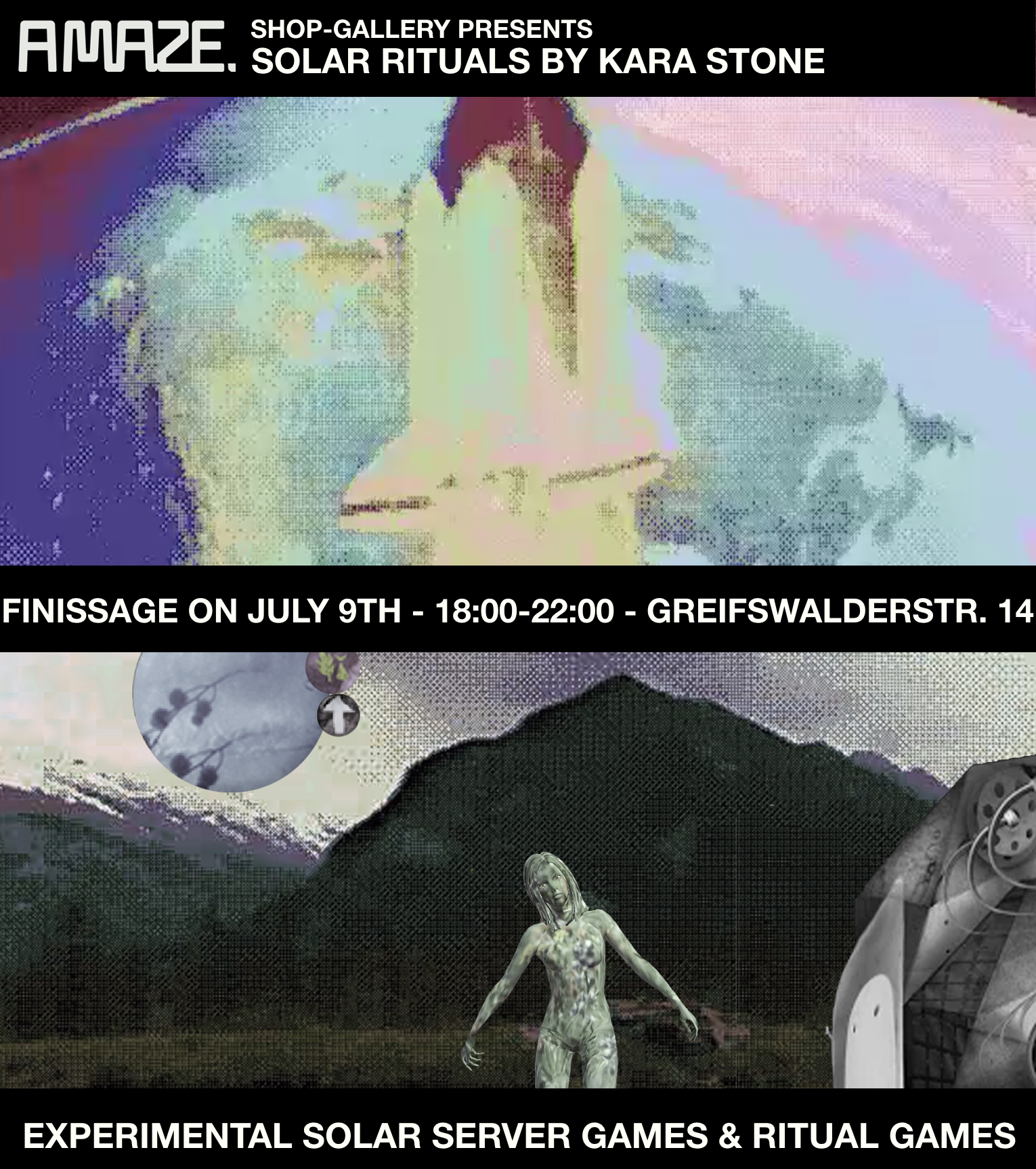 Solo exhibition at A MAZE. Shop-Gallery by Kara Stone.